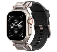 Spigen DuraPro Armor Correa de metal duradera Compatible con Apple Watch Ultra 2/1 49mm, Series 10 46mm, Series 9/8/7/6/5/4/SE 45mm, 44mm - Tejido Negro