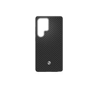 Spigen Enzo - Funda con imán de aramida para Galaxy S25 Ultra, Color Negro y Plateado