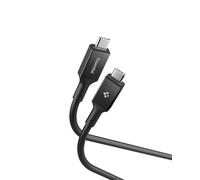 Spigen Essential 240W Cable USB C Carga Rapida Tipo C, Negro/1,2M | Carga Rápida PD, Cable con Chip E-Marker, Compatible con iPhone 17/16, Samsung Galaxy S26, Pixel 11 Pro XL, MacBook, Switch