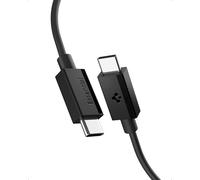 Spigen Essential Cable USB C a C Carga Rapida 60W [1M], Soporta 10,000 Dobleces, Durabilidad de por Vida, Carga Rápida PD para iPhone 16 15 14, Samsung Galaxy S25 24 Ultra, iPad etc - Negro