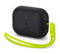 Spigen Estuche Silicone Fit Negro + Correa Verde Fantasma - AirPods Pro (2nd Gen)