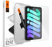 Spigen EZ Fit Protector Pantalla [1P] para iPad mini 7 (2024), 8.3 Pulgadas | iPad mini 6 (2021), Cristal templado, Kit de instalación, Transparente, Resistente a arañazos, Compatible con fundas, 9H