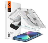 Spigen EZ Fit Protector Pantalla [2 Unidades] para iPhone 13 Mini | Incl. Kit de instalación, Cristal templado, Alta Definicion, Compatible con fundas, Dureza 9H