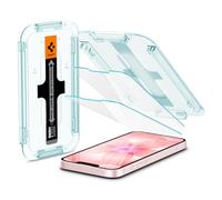 Spigen EZ Fit Protector Pantalla [2 Unidades] para iPhone 17e, iPhone 16e | iPhone 14, iPhone 13, iPhone 13 Pro, Incl. Kit de instalación, Cristal templado, Alta Definicion, Compatible con fundas, 9H