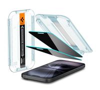 Spigen EZ Fit Protector Pantalla Privacidad [2 Unidades] para iPhone 16/15 | Antiespía, Cristal templado, Incl. Kit de instalación, Resistente a arañazos, Compatible con fundas, Dureza 9H