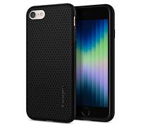 Spigen Funda Liquid Air Compatible con iPhone SE 2022 5G, iPhone SE 2020, iPhone 8 y iPhone 7 - Negro
