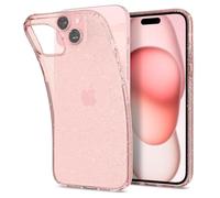Spigen Funda Liquid Crystal Compatible con iPhone 15 Plus - Rosa Brillantina