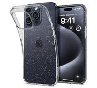 Spigen Funda Liquid Crystal Compatible con iPhone 15 Pro - Transparente Brillantina