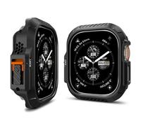 Spigen Funda Lock Fit con Sistema de Cierre Seguro Compatible con Apple Watch Ultra 3 / Apple Watch Ultra 2/1 (2023/2022) 49mm - Negro