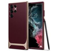 Spigen Funda Neo Hybrid Compatible con Samsung Galaxy S22 Ultra 5G - Burgundy