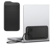 Spigen Funda Organizadora Autoadhesiva para Portátil de Tela Premium Duradera para Ratón y Cables, Bolsillo Slim para Magic Mouse, Samsung T7, SanDisk SSD para MacBook Neo Pro Air M4 M5 de 13" o más