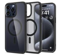Spigen Funda para iPhone 15 Pro, Ultra Hybrid MagFit, Compatible con MagSafe - Negro Translúcido