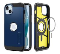 Spigen Funda para iPhone 15, Tough Armor MagFit, Compatible con MagSafe - Azul Marino
