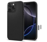 Spigen Funda para iPhone 16 Pro, Liquid Air T MagFit [Cubierta habilitada para Control de Cámara] Compatible con MagSafe - Negro Mate