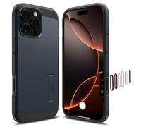 Spigen Funda para iPhone 16 Pro MAX, Tough Armor(AI) T MagFit [Cubierta habilitada para Control de Cámara] Compatible con MagSafe - Metal Pizarra