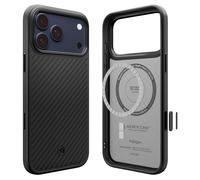 Spigen Funda para iPhone 17 Pro MAX, Enzo Aramid T MagFit Compatible con MagSafe - Black Black
