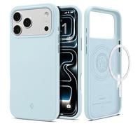 Spigen Funda para iPhone 17 Pro MAX, Silicone Fit MagFit Compatible con MagSafe [Resistente al Polvo y Huellas, Tacto Suave, Antigolpes] - Mute Blue