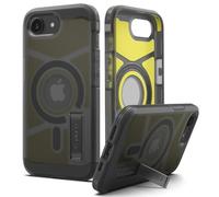 Spigen Funda para iPhone 17e / iPhone 16e, Tough Armor(AI) MagFit Compatible con MagSafe - Negro Translúcido