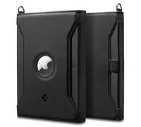Spigen Funda Pasaporte con Bolsillo para AirTag, Porta Pasaporte Bloqueo de Pin para Tarjeta SIM y RFID - Negro