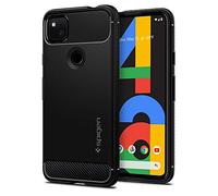 Spigen Funda Rugged Armor Compatible con Google Pixel 4a 2020 - Negro Mate