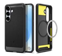 Spigen Funda Rugged Armor MagFit Compatible con Samsung Galaxy S25 Plus 5G - Negro Mate