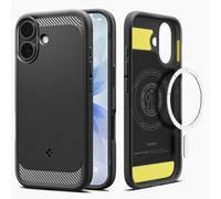 Spigen Funda Rugged Armor MagFit para iPhone 17 | Compatible con MagSafe, Negro mate