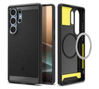 Spigen Funda Rugged Armor MagFit Compatible con Samsung Galaxy S25 Ultra 5G - Negro Mate