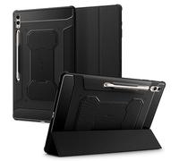 Spigen Funda Rugged Armor Pro para Galaxy Tab S10/S9/S8 Ultra | Funda para modelos 2024-22 con soporte para S-Pen, función de soporte y encendido/apagado automático - Negro