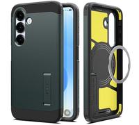Spigen Funda Tough Armor(AI) MagFit Compatible con Samsung Galaxy S25 Plus 5G - Verde Cian