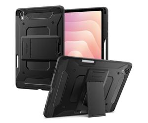Spigen Funda Tough Armor Pro Compatible con Samsung Galaxy Tab S11 (2025), Funda para Galaxy Tab S11 con Soporte Integrado y Portaplumas - Negro