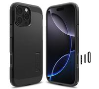 Spigen Funda Tough Armor T (AI) MagFit para iPhone 16 Pro | Compatible con MagSafe, Negro