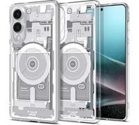 Spigen Funda Ultra Hybrid MagFit Compatible con Samsung Galaxy S25 Edge 5G - Zero One Blanco