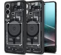Spigen Funda Ultra Hybrid MagFit Compatible con Samsung Galaxy S25 Edge 5G - Zero One Negro