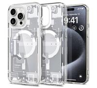Spigen Funda Ultra Hybrid MagFit para iPhone 15 Pro MAX | Compatible con MagSafe, Zero One Blanco