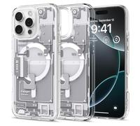 Spigen Funda Ultra Hybrid MagFit para iPhone 16 Pro MAX | Compatible con MagSafe, Zero One Blanco