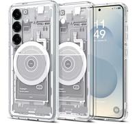 Spigen Funda Ultra Hybrid MagFit para Samsung Samsung Galaxy S25 | Compatible con MagSafe, Zero One White