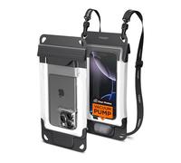 Spigen Funda Universal Impermeable para Smartphones [Tecnología de vacío/Bomba integrada] Compatible con iPhone, Galaxy y Pixel - Charcol Gray