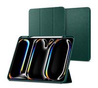 Spigen Funda Urban Fit Compatible con iPad Pro 13 Pulgadas M5 (2025) / M4 (2024) [Soporte para lápiz Apple] - Verde Medianoche