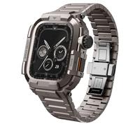 Spigen Funda y Correa Metal Armor Pro Compatible con Apple Watch Serie 9 8 7 45mm - Gunmetal