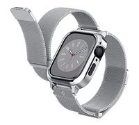 Spigen Funda y Correa Metal Fit Pro Compatible con Apple Watch 9 8 7 45mm - Plata