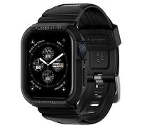 Spigen Funda y Correa Rugged Armor Pro de TPU Compatible con Apple Watch Series 9 8 7 41mm y Series SE2 6 SE 5 4 40mm - Negro