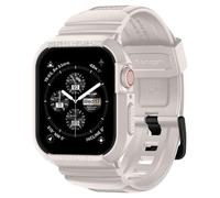 Spigen Funda y Correa Rugged Armor Pro de TPU Compatible con Apple Watch Series 9 8 7 45mm y Series SE2 6 5 SE 4 44mm - Dune Beige