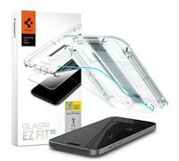 Spigen GLAS.tR EZ FIT HD - Protector de pantalla de vidrio templado premium diseñado para iPhone 15
