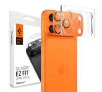 Spigen Glas.tR EZ Fit Optik Pro XL Protector de Cámara para iPhone 17 Pro, 1 Unidad, Naranja cósmico, Protección Completa, Dureza 9H, Anti-Arañazos