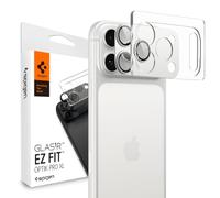 Spigen Glas.tR EZ Fit Optik Pro XL Protector de Cámara para iPhone 17 Pro, 1 Unidad, Plata, Protección Completa, Dureza 9H, Anti-Arañazos