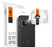 Spigen Glas.tR EZ Fit Optik Protector de Cámara para Google Pixel 8a, 2 Unidades, Protección Individual, Kit de instalación incluido, Crystal clear