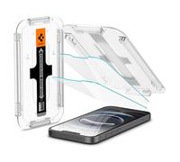 Spigen Glas.tR EZ Fit Protector Pantalla para iPhone 16e, iPhone 14, iPhone 13, iPhone 13 Pro, 2 Unidades, Alta Definicion, Dureza 9H