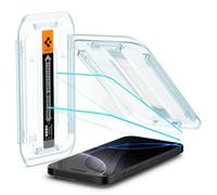 Spigen Glas.tR EZ Fit Protector Pantalla para iPhone 16 Pro, 2 Unidades, Instalación Fácil, Alta Definicion, Dureza 9H