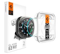 Spigen Glas.tR EZ Fit Protector Pantalla para Samsung Galaxy Watch Ultra 47mm, 2 Unidades, Instalación Fácil, 9H Dureza, Anti-Arañazos