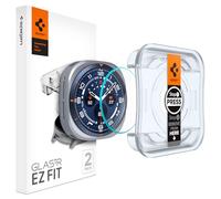 Spigen Glas.tR EZ Fit Protector Pantalla para Samsung Galaxy Watch Ultra 47mm, 2 Unidades, Instalación Fácil, 9H Dureza, Anti-Arañazos